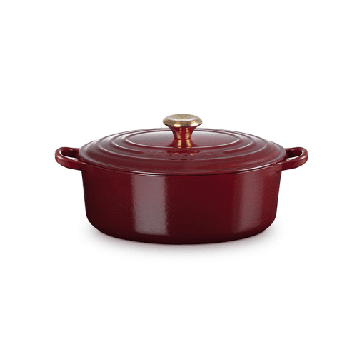 Image showing the Signature Cast Iron Oval Casserole, 27cm, Garnet product.