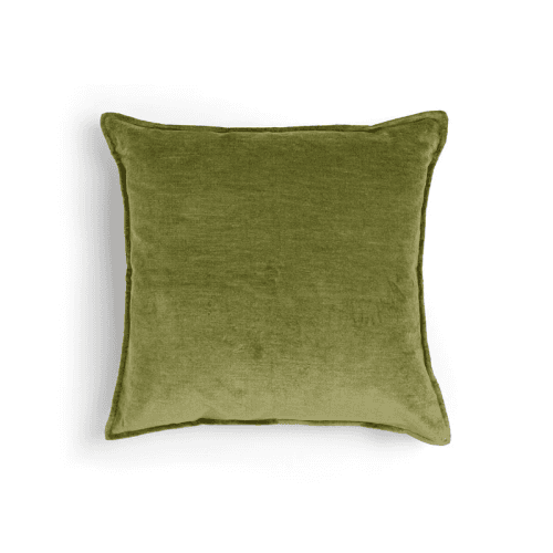 Image showing the Verity Linen Velvet Square Cushion Cover, 55 x 55cm, Moss product.