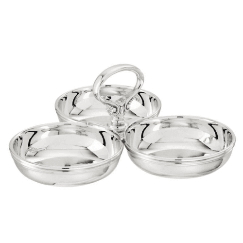 Image showing the Contour Relish dish, 3 compartment, 30cl, silver plate product.