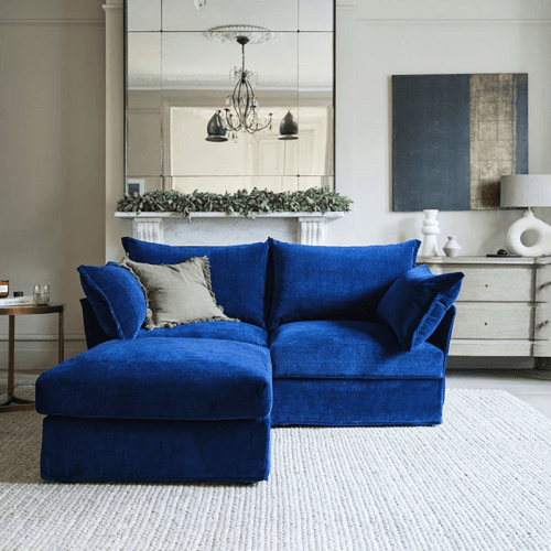 Image showing the Model 06 2 Seater Sofa With Chaise, Navy product.