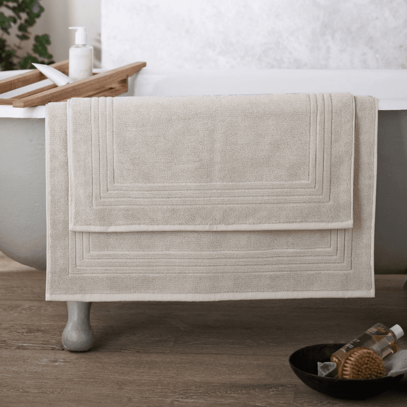 Egyptian Cotton Medium Bath Mat, 60 x 90cm, Feather Grey