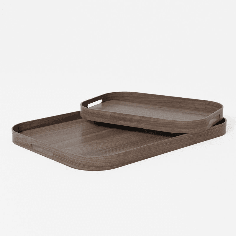 Bellhop 558 Rectangular Tray, Walnut
