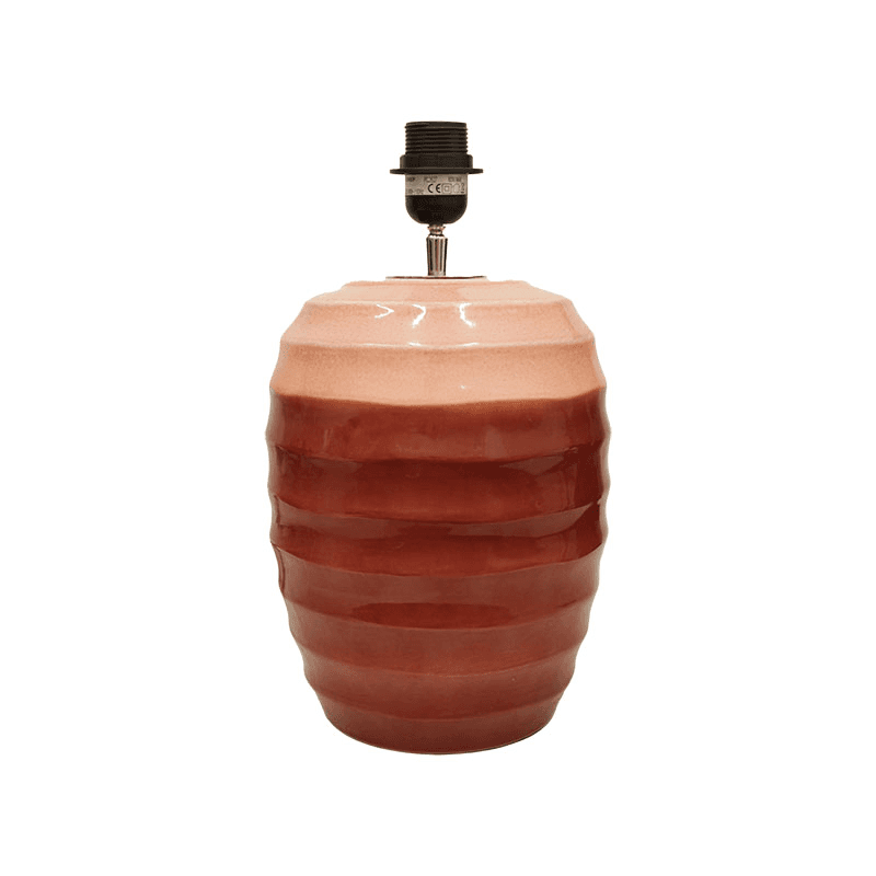 Beehive Ceramic Lamp, H 35.5cm, Red
