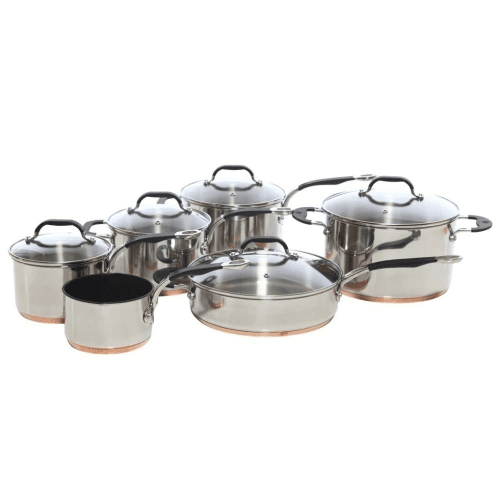 Image showing the Copper Base, Saucepan Set, Set of 6 product.