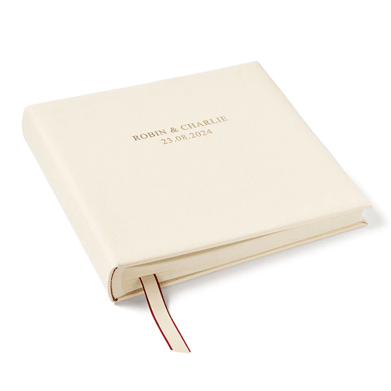 Photo Album, 12", Ivory Pebble