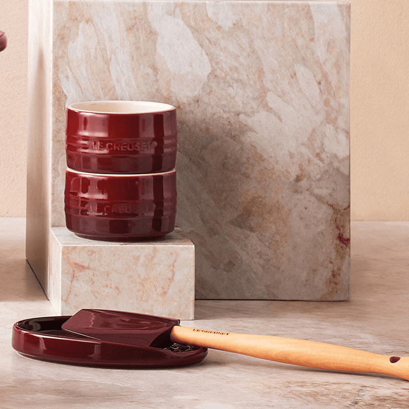 Stoneware Oval Spoon Rest, Garnet