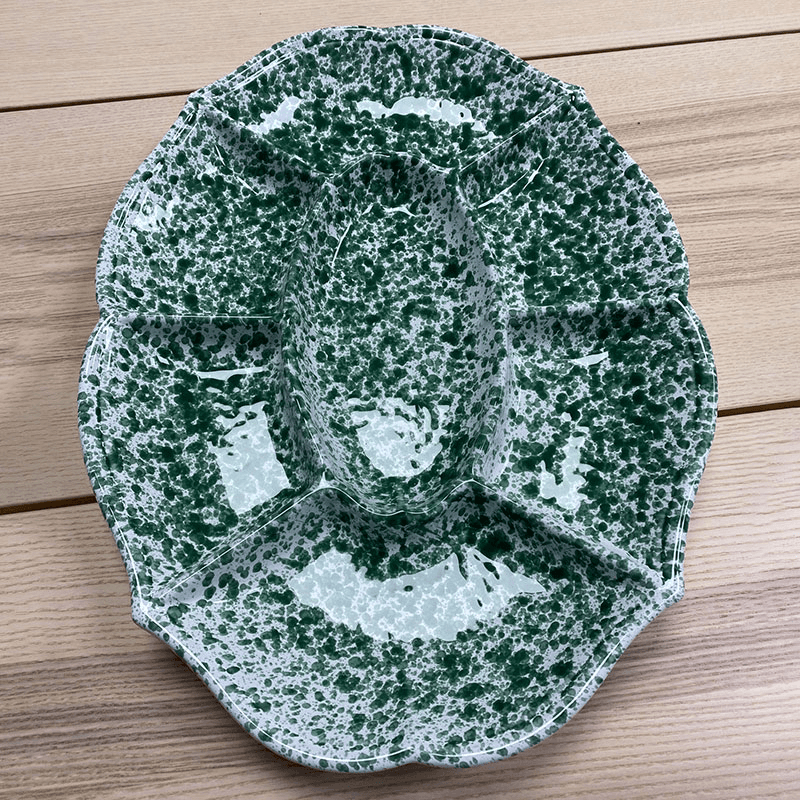 Splatter Serving Platter, 45cm, Green