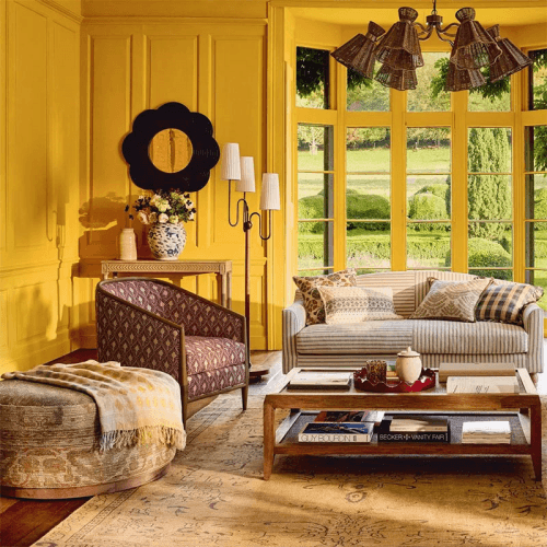 Image showing the Rosarch Upholstered Ottoman, Sage product.