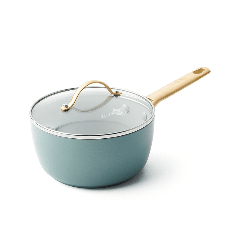 Padova Ceramic Non Stick 11 Piece Cookware Set, Sky Blue