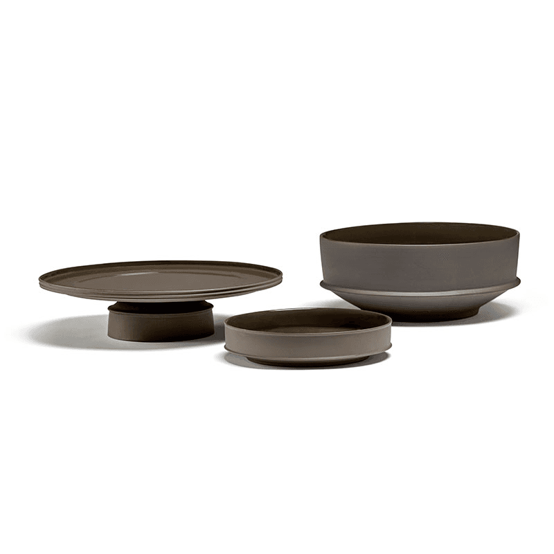Dune Cake Stand, D33cm, Slate
