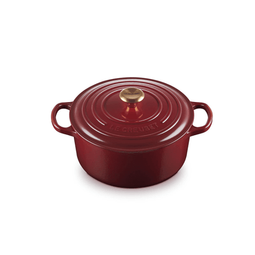Image showing the Signature Cast Iron Round Casserole, 22cm, Garnet product.