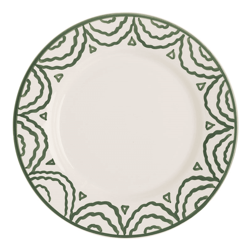Tabla Set of 2 Dinner Plates, D28cm, Green