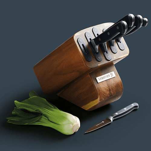 Image showing the Edgekeeper Knife block with 5 knives, Wood product.