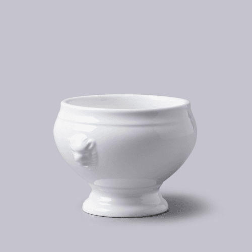 Image showing the Lion Head Soup Bowl, 350ml, White product.