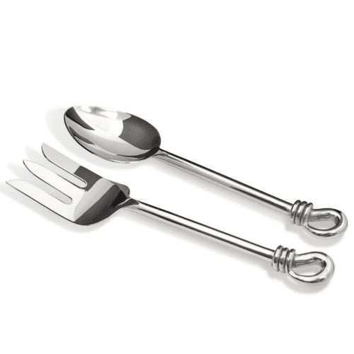 Image showing the Polished Knot Salad servers, 24.5cm, stainless steel product.