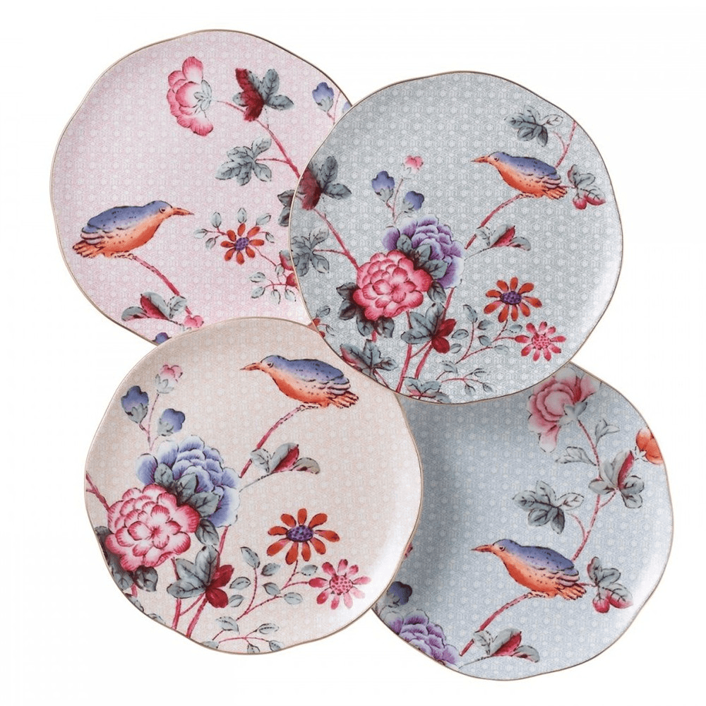 Harlequin Collection - Cuckoo Tea Story Set of 4 tea plates, 21cm