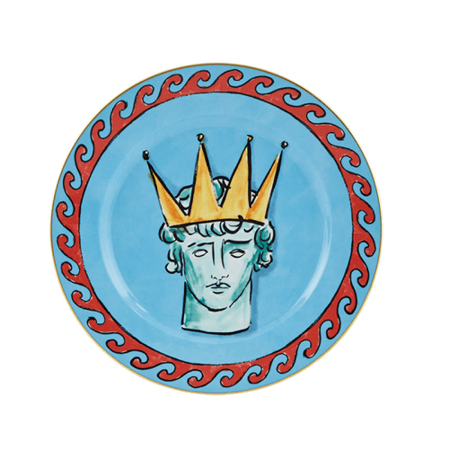 Image showing the Il Viaggio Di Nettuno Plate, D28cm, Sea Blue product.