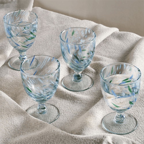 Image showing the Taja Set of 4 Glasses, 190ml, Sea Blue product.