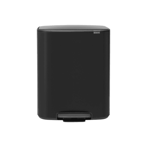 Image showing the Bo Pedal bin, 2 x 30L, Matt Black product.