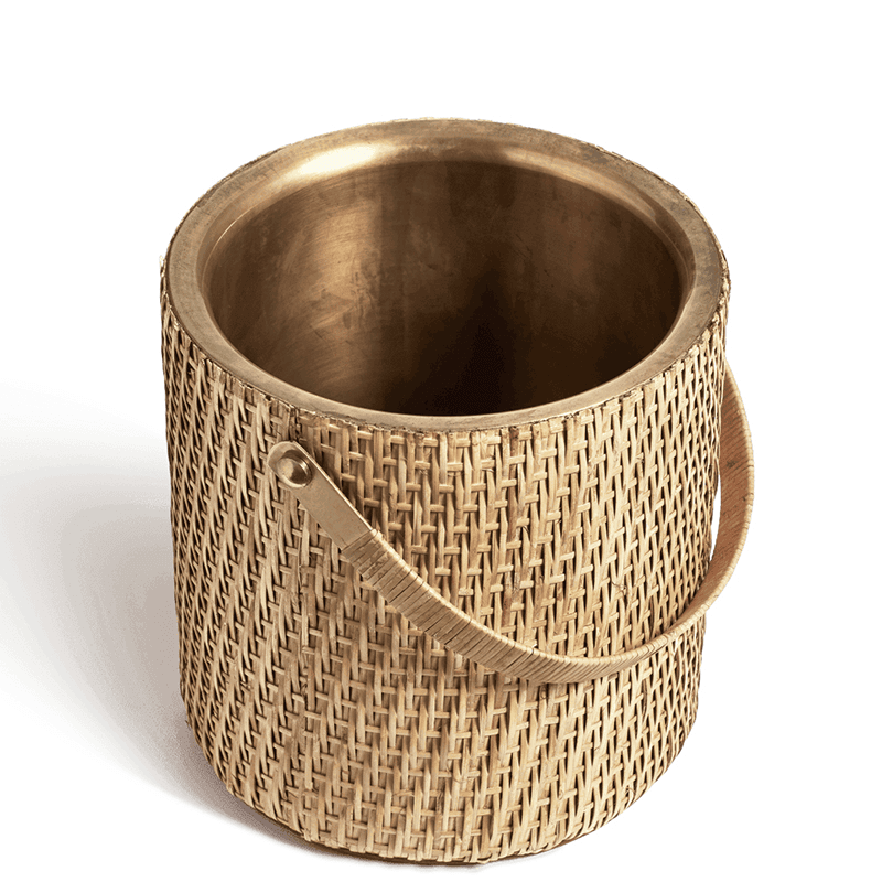 Sovannah Rattan Ice Bucket, D16cm, Sand
