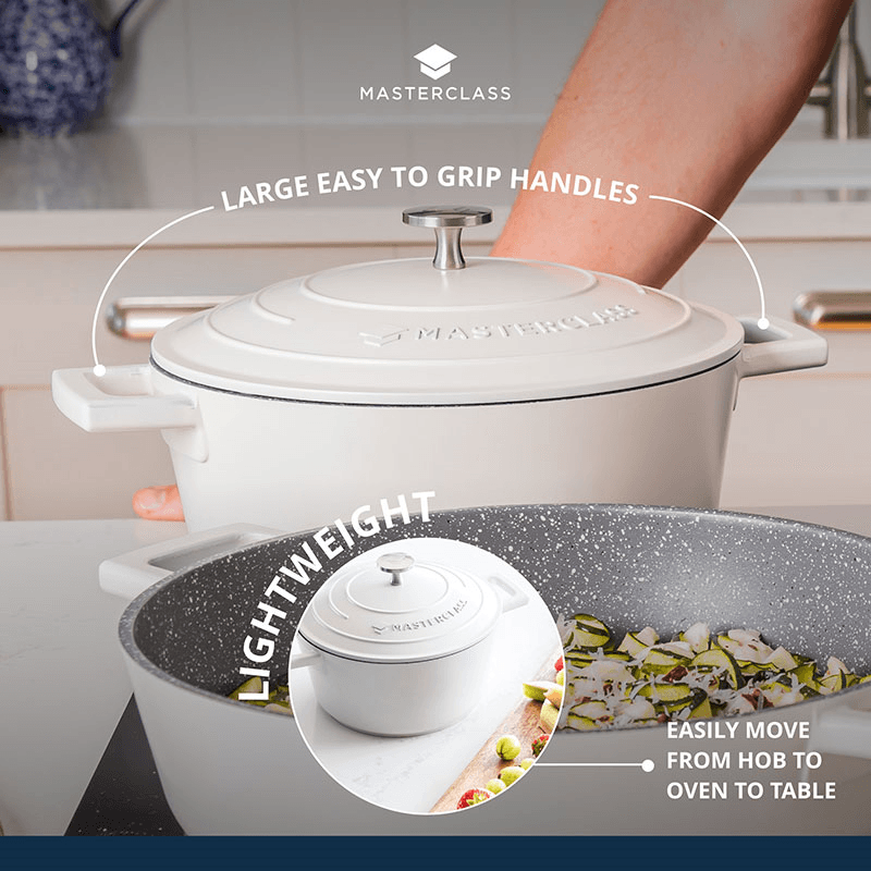 Cast Aluminium Casserole Dish, 2.5L, Cream