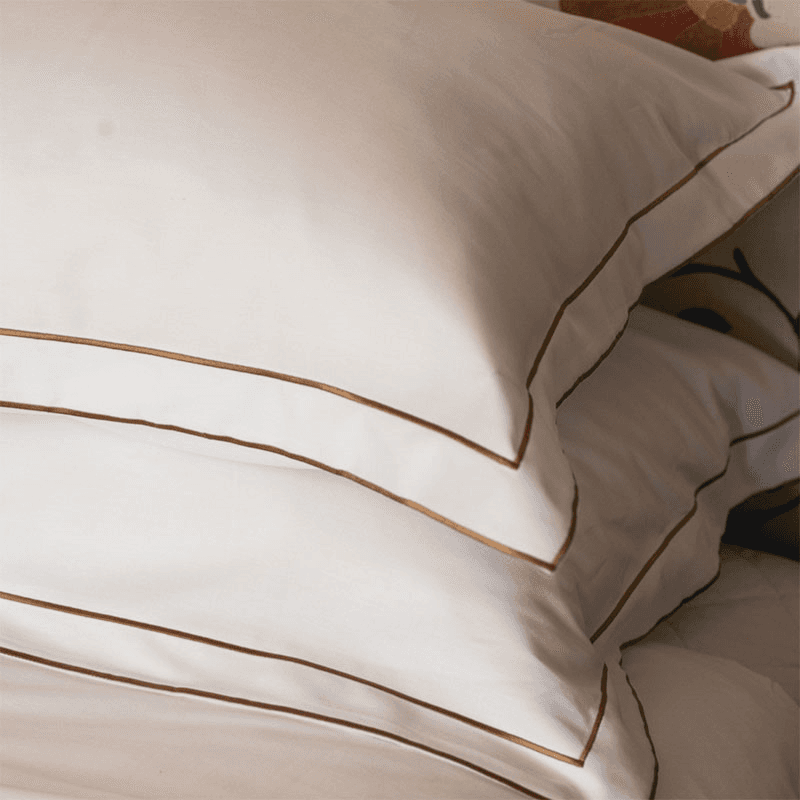 Frame Two Corded Pair of Pillowcases, Standard, Bronzed Umber