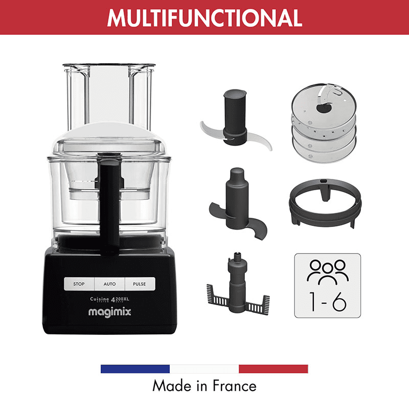4200 XL Food processor - 18473, 950W - 3 litre, Black