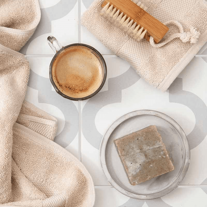 Organic 600gsm Set of 2 Face Towels, Flax