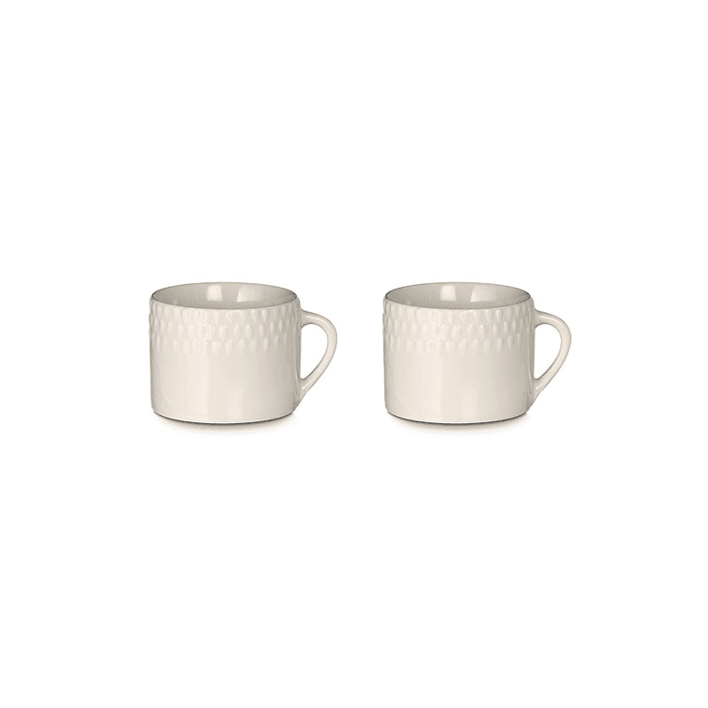 Ela Set of 2 Mugs, 200ml, Cream