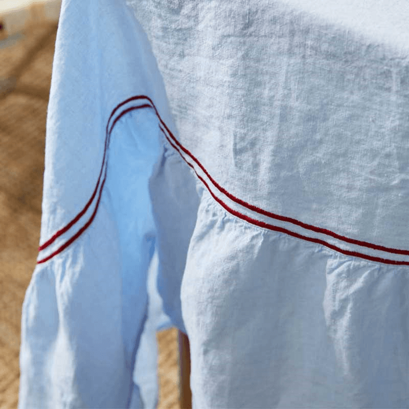 Small Linen Tablecloth, 180 x 250cm, Blue