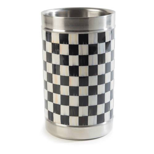 Image showing the Courtly Check Wine cooler, 12cm, black & white product.