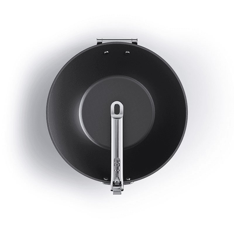 Space Folding Ceramic Non-Stick Wok, 32cm, Midnight Blue