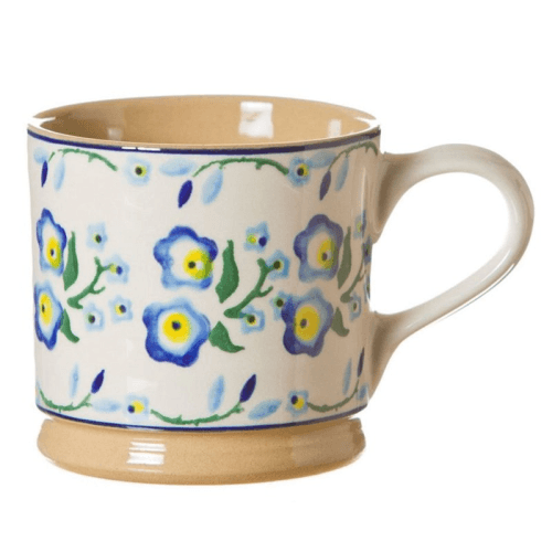 Image showing the Forget Me Not Set of 4 large mugs, H9cm product.