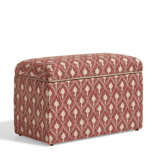 Image showing the Carena Upholstered Trunk, H46cm x W70cm x D38cm, Red Garnet product.