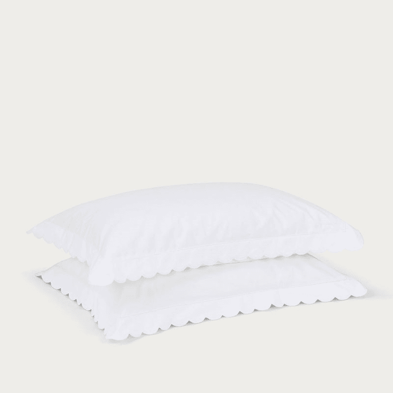Madalena Set of 2 Standard Oxford Pillowcases, White