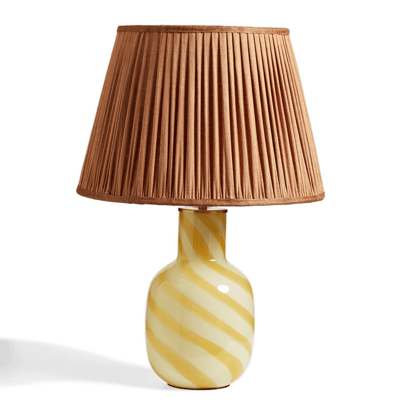 Dobson Glass Table Lamp, H43cm, Yellow