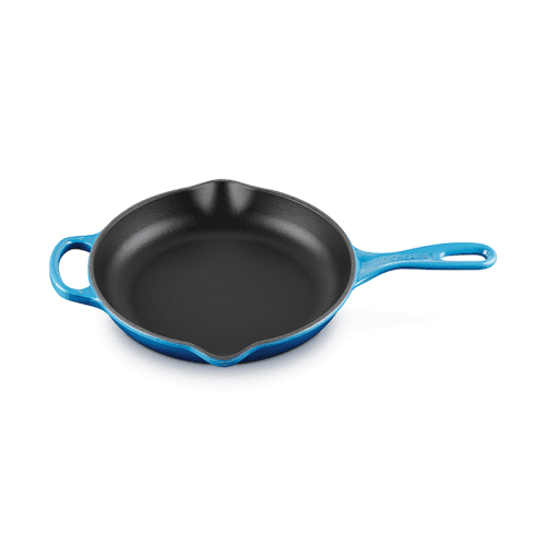 Image showing the Signature Cast Iron Skillet with Metal Handle, 23cm, Azure product.