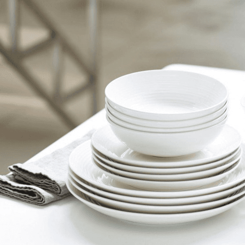 Image showing the Gordon Ramsay - Maze 12 piece dinner set, White product.