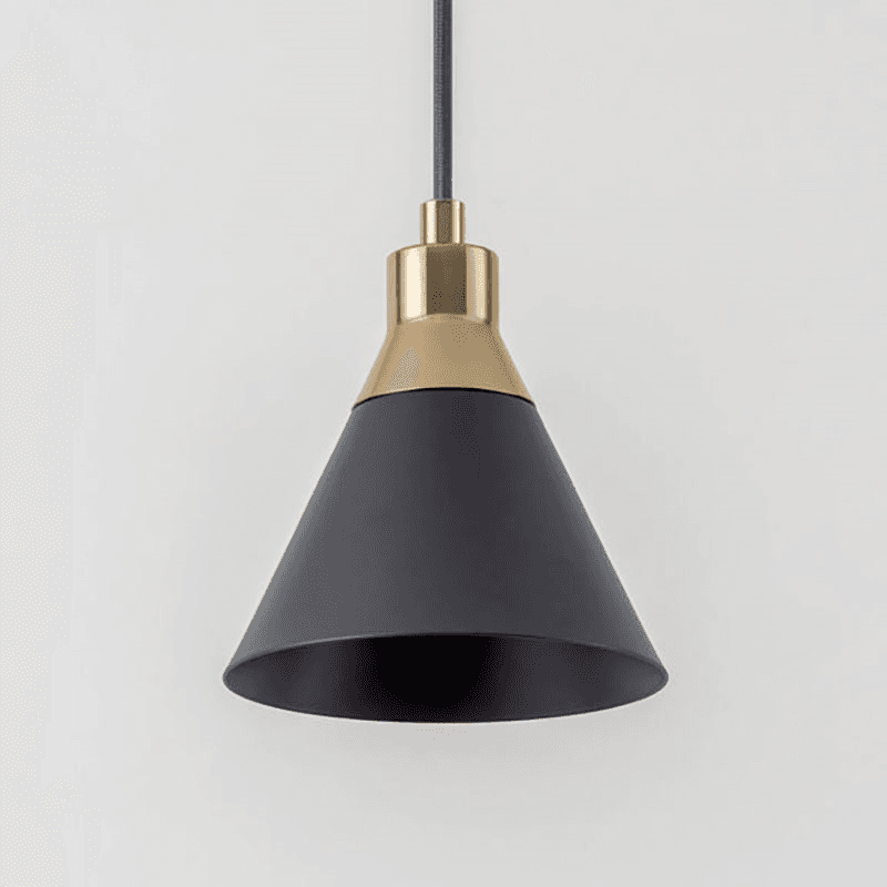 Cone Pendant Light, H189cm, Charcoal