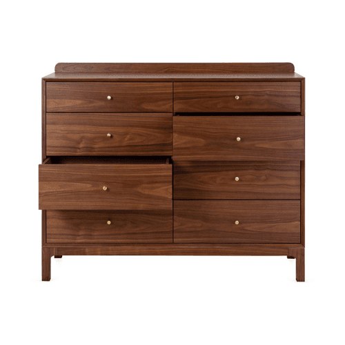 Image showing the Artie Eight Drawer Chest, H106 x W130cm, Walnut product.
