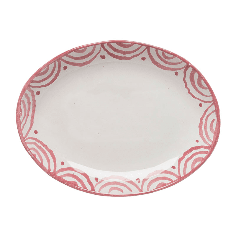 Sobremesa Ola Oval Serving Platter, 30cm x 16cm, Pink