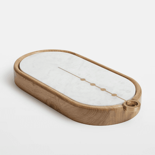 Image showing the Esk Bread Board, L44 x W21cm, White product.