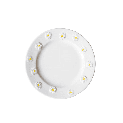Image showing the Daisy Set of 4 Side Plates, D22cm, White product.