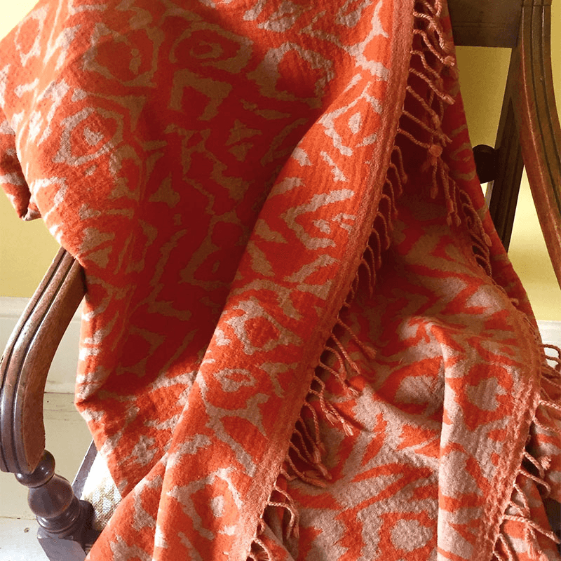 Ikat Throw, 140 x 210cm, Amber
