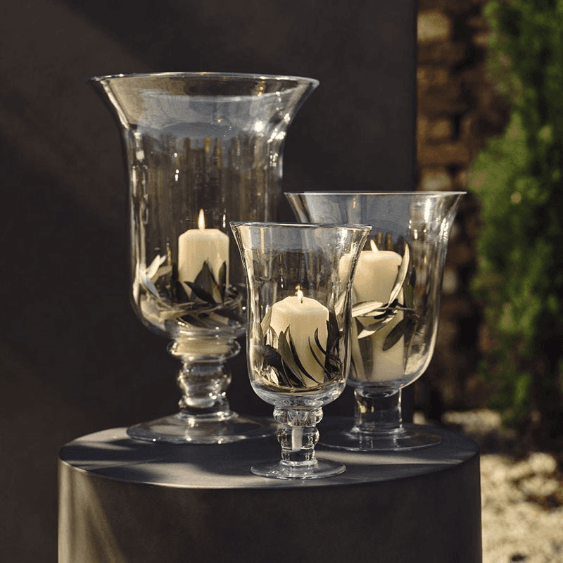 Hurricane lamp, H30 x D20cm, Glass