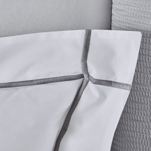 Image showing the Athena - 500 Thread Count Cotton Percale King pillowcase, 50 x 90cm, Platine product.