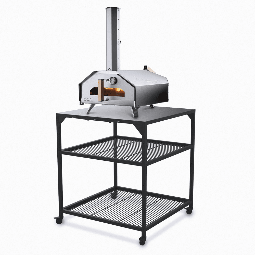 Modular Large Table, Silver/Black