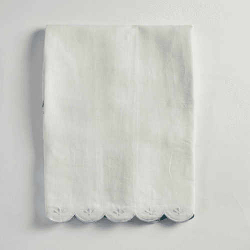 Image showing the Bridget Tablecloth, 150cm 300cm, Light Blue & White product.