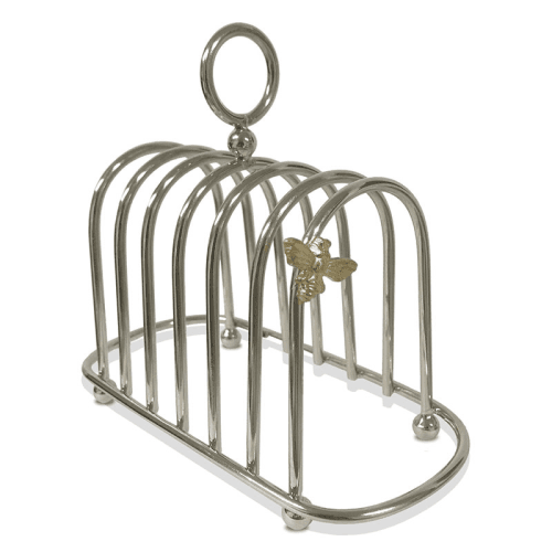 Image showing the Bee Toast Rack, L16 x W8 x H14cm, Nickel product.