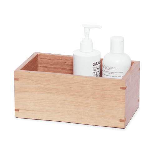 Image showing the Mezza Storage box, H10 x W23 x D14cm, Oak product.